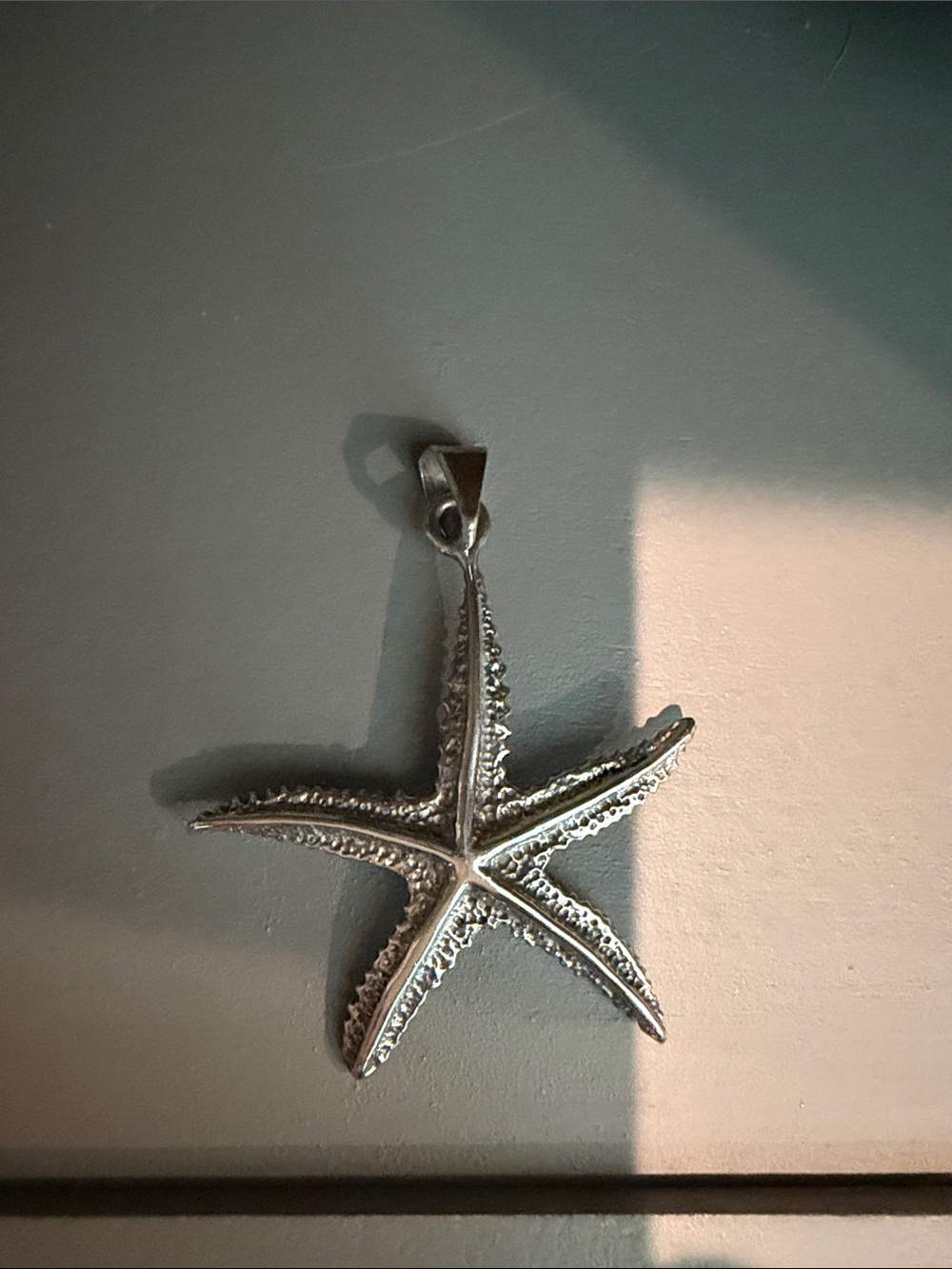 Silver Starfish Pendant Necklace - Silver